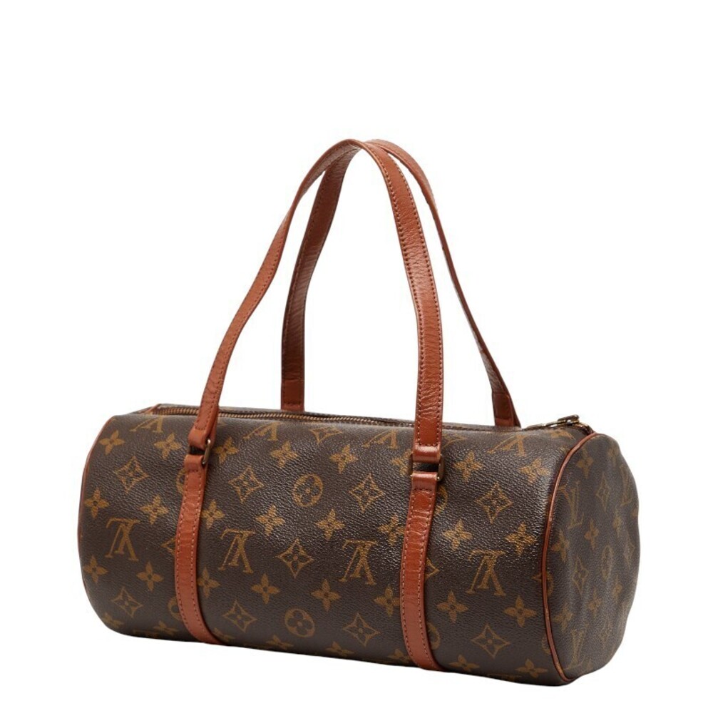 Louis Vuitton Papillon Brown Handbag Monogram Leather Brown